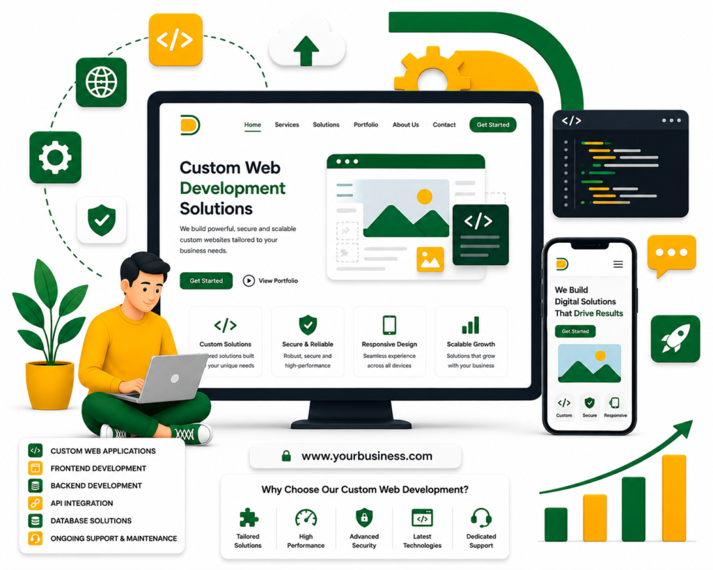 Custom web development solutions for businesses